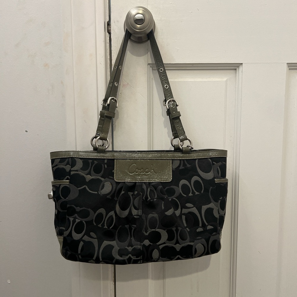 Coach Black and Gray Shoulder Bag